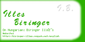 illes biringer business card